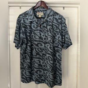 Cotton Hawaiian Polo Shirt. L